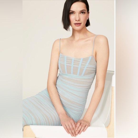 Nookie Eden Midi Dress light blue size medium - Picture 7 of 16